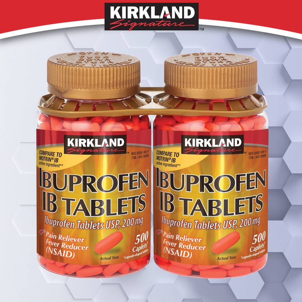 Kirkland Signature Ibuprofen Ib Tablets 200 mg Caplets