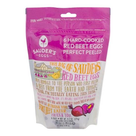 Sauder's Eggs Hard Cooked Red Beet Eggs (6 eggs)