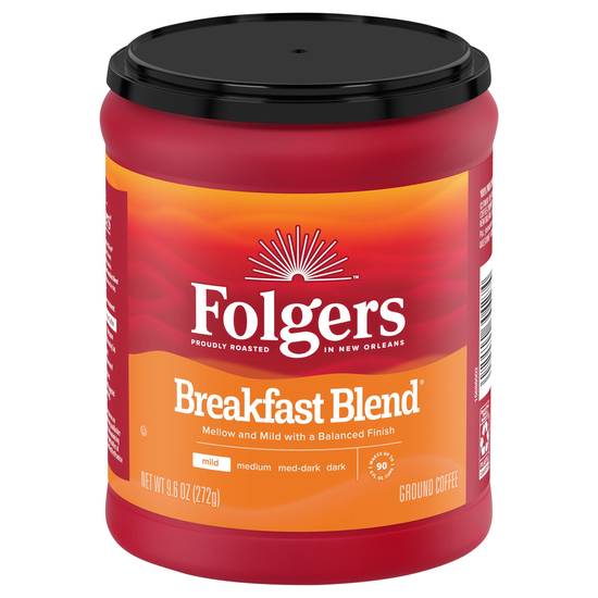 Folgers Smooth & Mild Ground Coffee (9.6 oz) (breakfast blend)