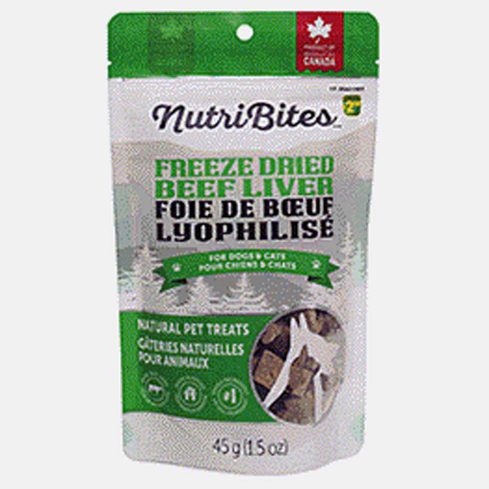 Nutri Bites Freeze Dried Liver Treats For Dogs & Cats, Beef (45 g)