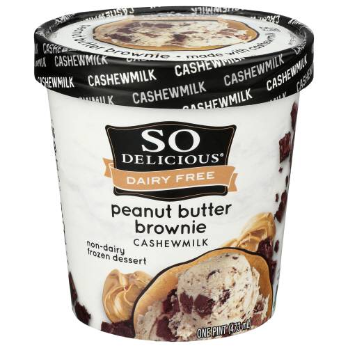 So Delicious Peanut Butter Brownie Cashewmilk Non Dairy Frozen Dessert