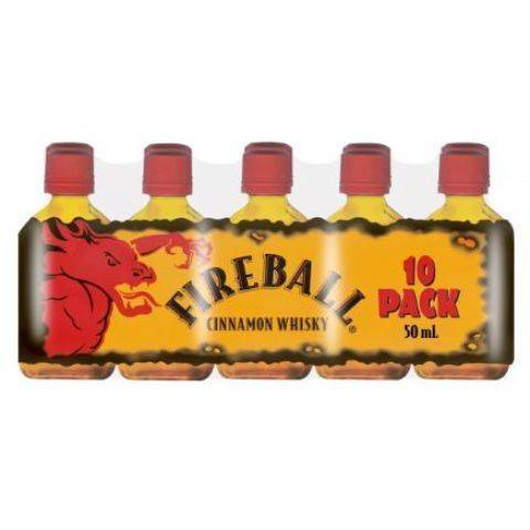 Fireball Malt Whiskey, Cinnamon (10 x 50 ml)