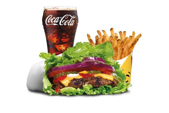 Lettuce-Wrapped Big Angus Burger Combo