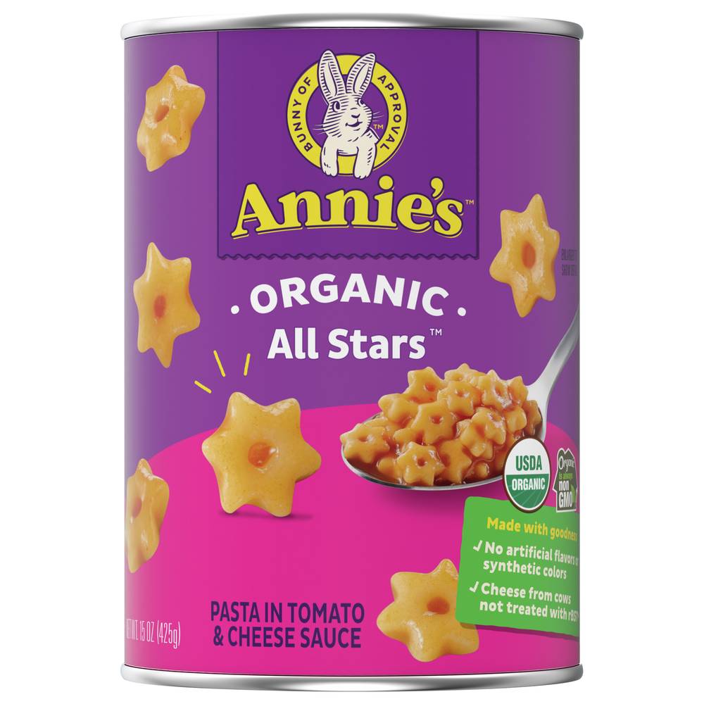 Annie's All Stars Organic Tomato & Cheese Pasta (15 oz)