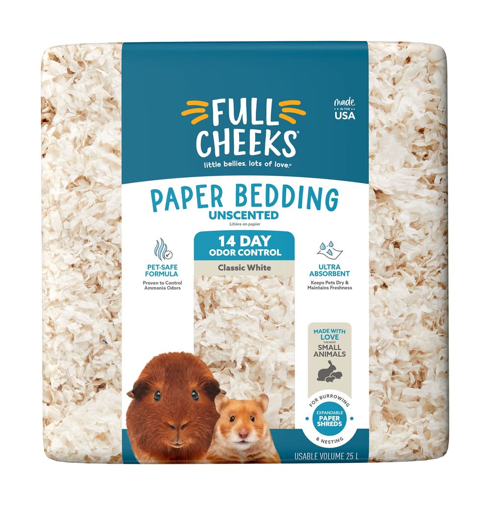 Full Cheeks™ Odor Control Small Pet Paper Bedding - Classic White (Size: 25 L)
