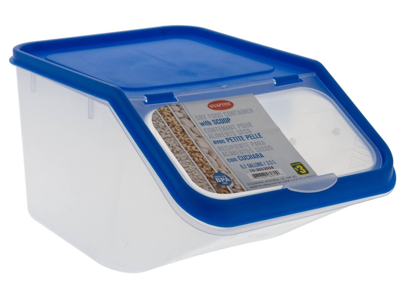 Snaptite contenant plastique avec cuillère 3.5 l - snapnte plastic container w/lid & scoop