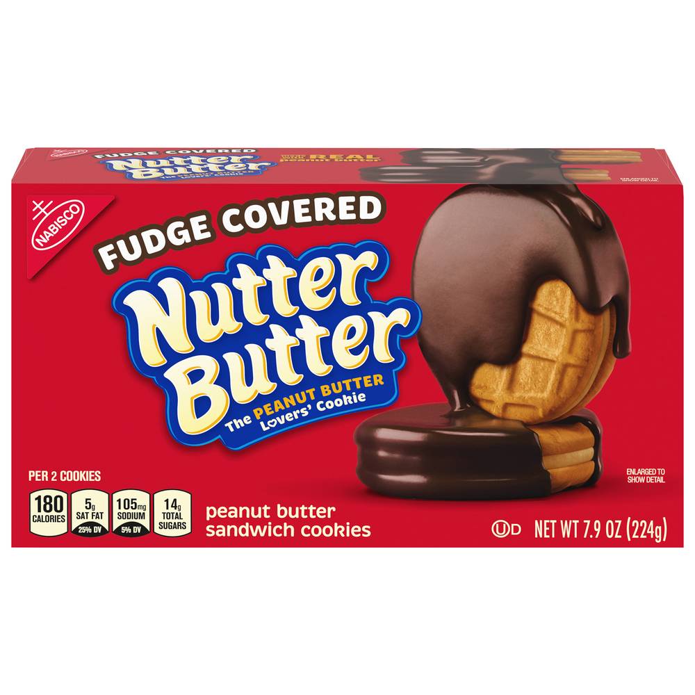 Nutter Butter Fudge Covered Peanut Butter Sandwich Cookies