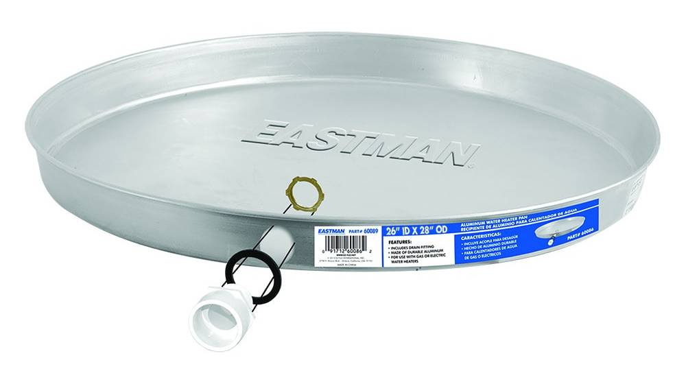 EASTMAN 26-in ID Aluminum Water Heater Drain pan with PVC | 60089N