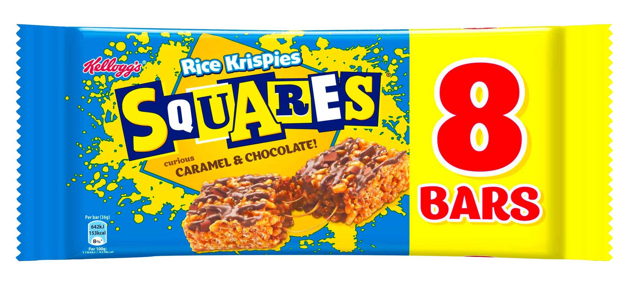 Kellogg's Caramel Chocolate Squares 8 Pack