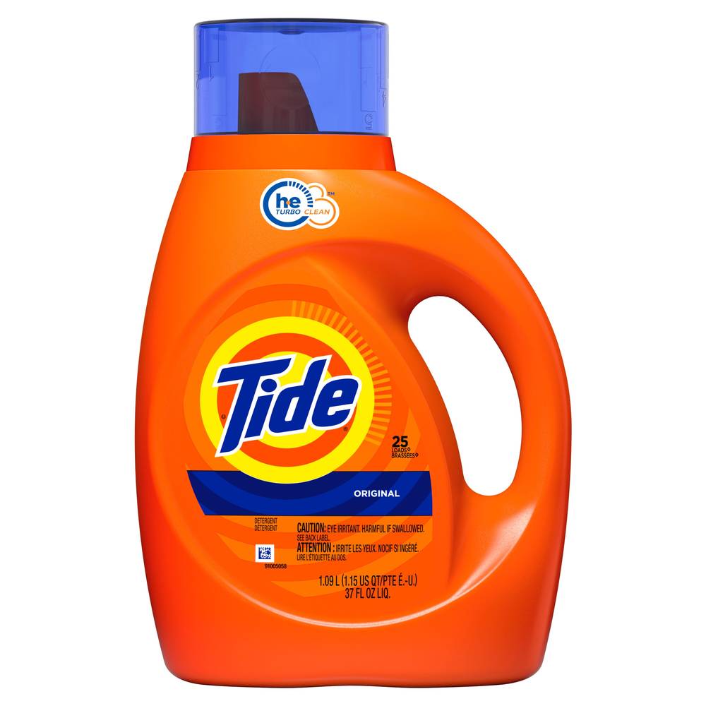 Tide Liquid Laundry Detergent, Original, HE Compatible, 25 loads, 34 oz