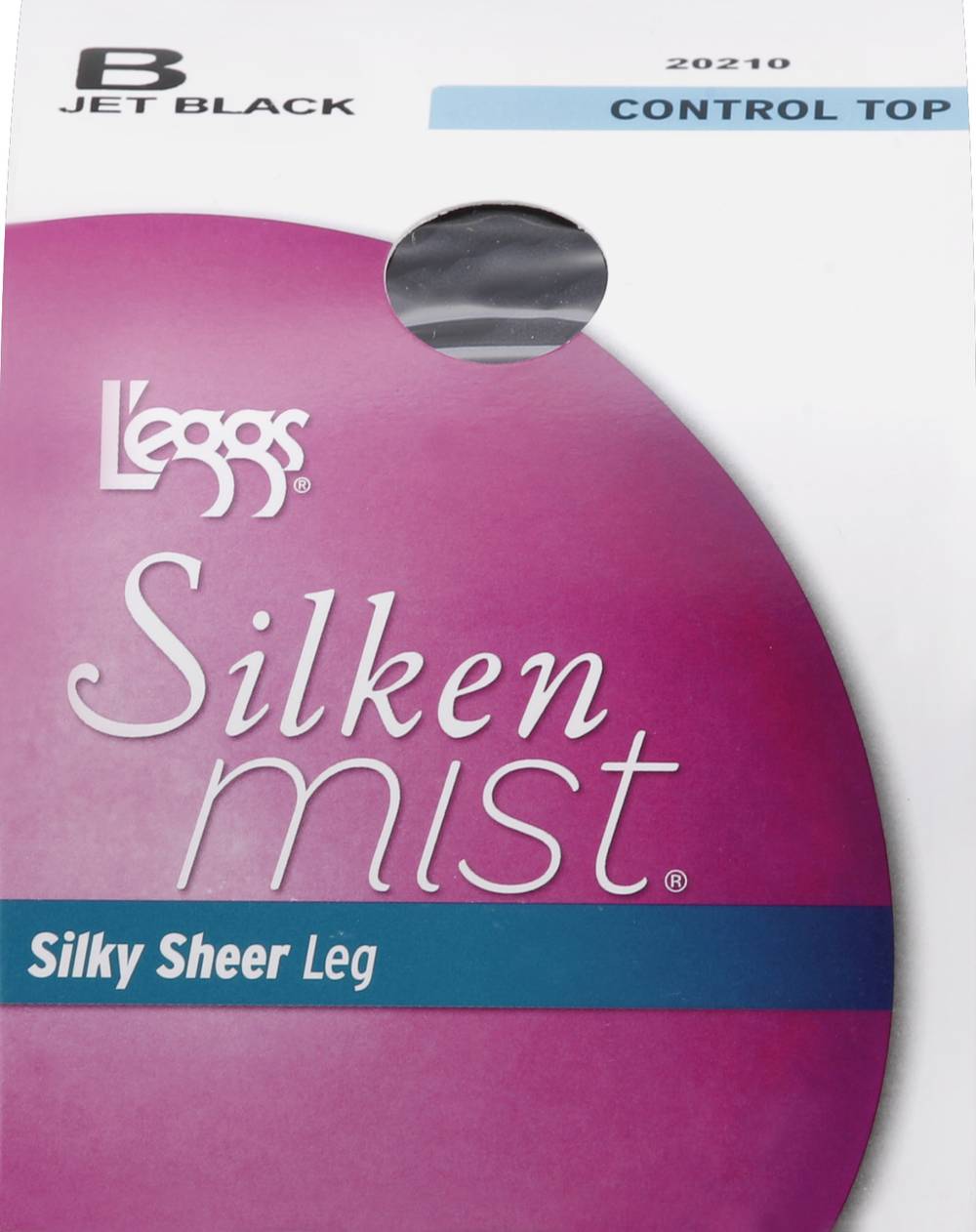 L'eggs Silken Mist Control Top Jet Black Pantyhose