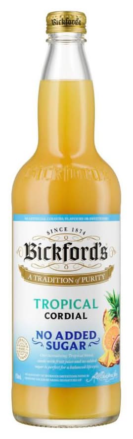 Bickfords Cordial Torpical No Added Sugar 750mL