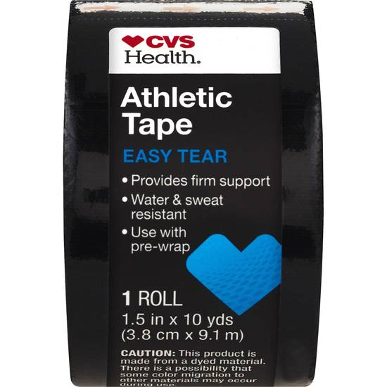 CVS Health East Tear Athletic Tape, Black