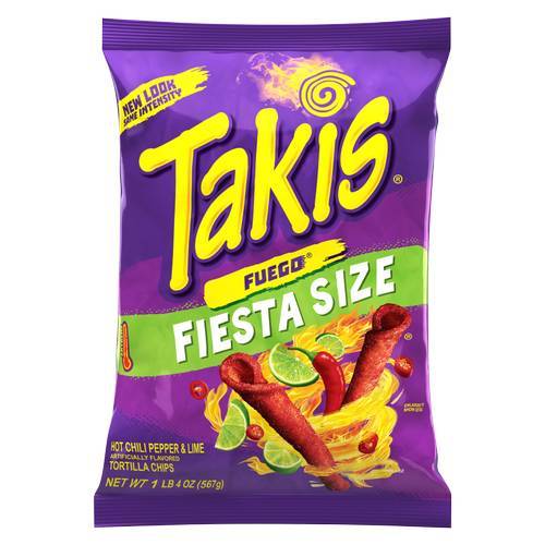 Takis Fuego Hot Chili Pepper Lime Tortilla Chips 4oz