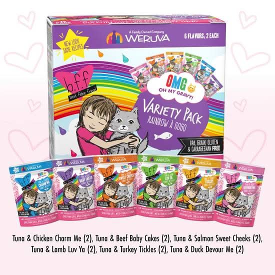 Weruva Omg Rainbow a Gogo Variety pack Wet Cat Food (12 x 3 oz)