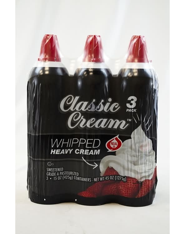 Classic Cream Whipped Heavy Cream Topping (3 x 15 oz)