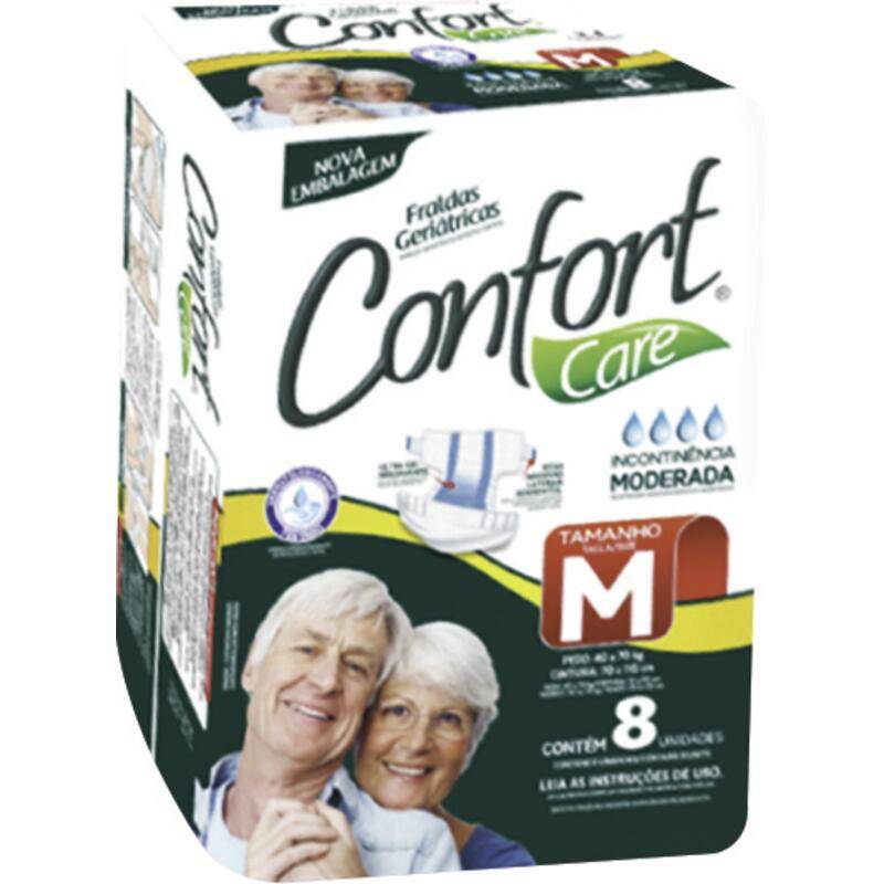 Confort fralda geriátrica care m (8 fraldas)