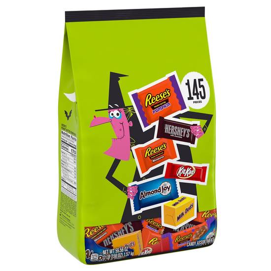 Hershey Assorted Chocolate Flavored, Halloween Candy Variety Bag, 145 ct, 55.56 oz