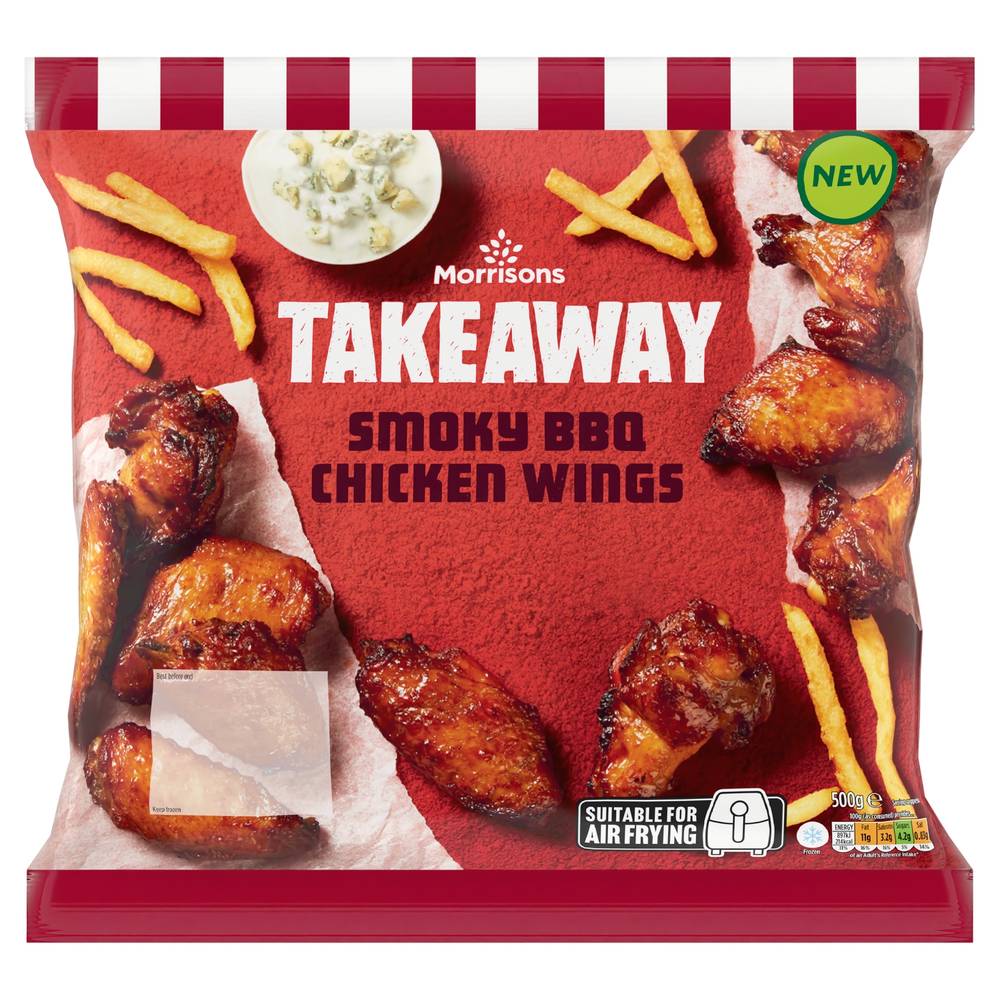 Morrisons Takeaway Smoky Bbq Chicken Wings (500g)