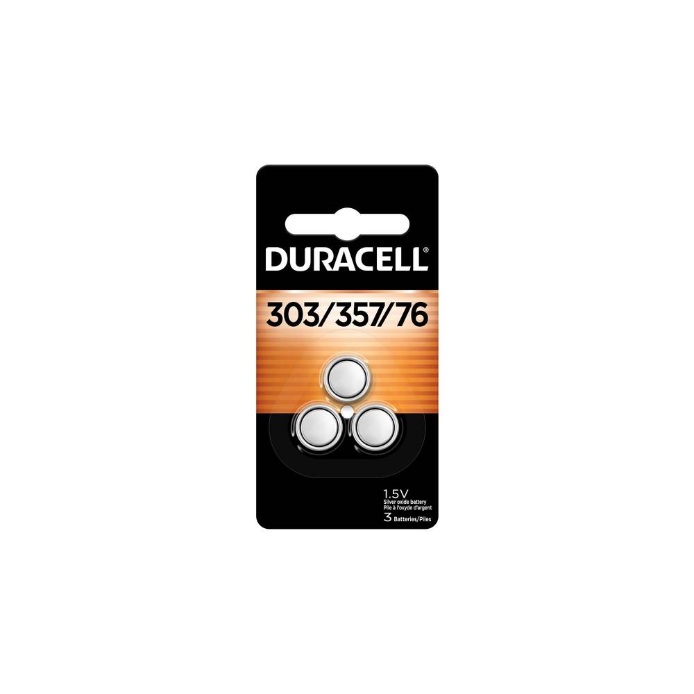 Duracell 303/357/76  Silver Oxide Battery, 3 Ct