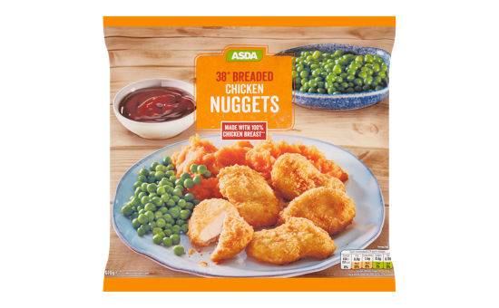 ASDA Frozen 38 Breaded Chicken Nuggets 670G