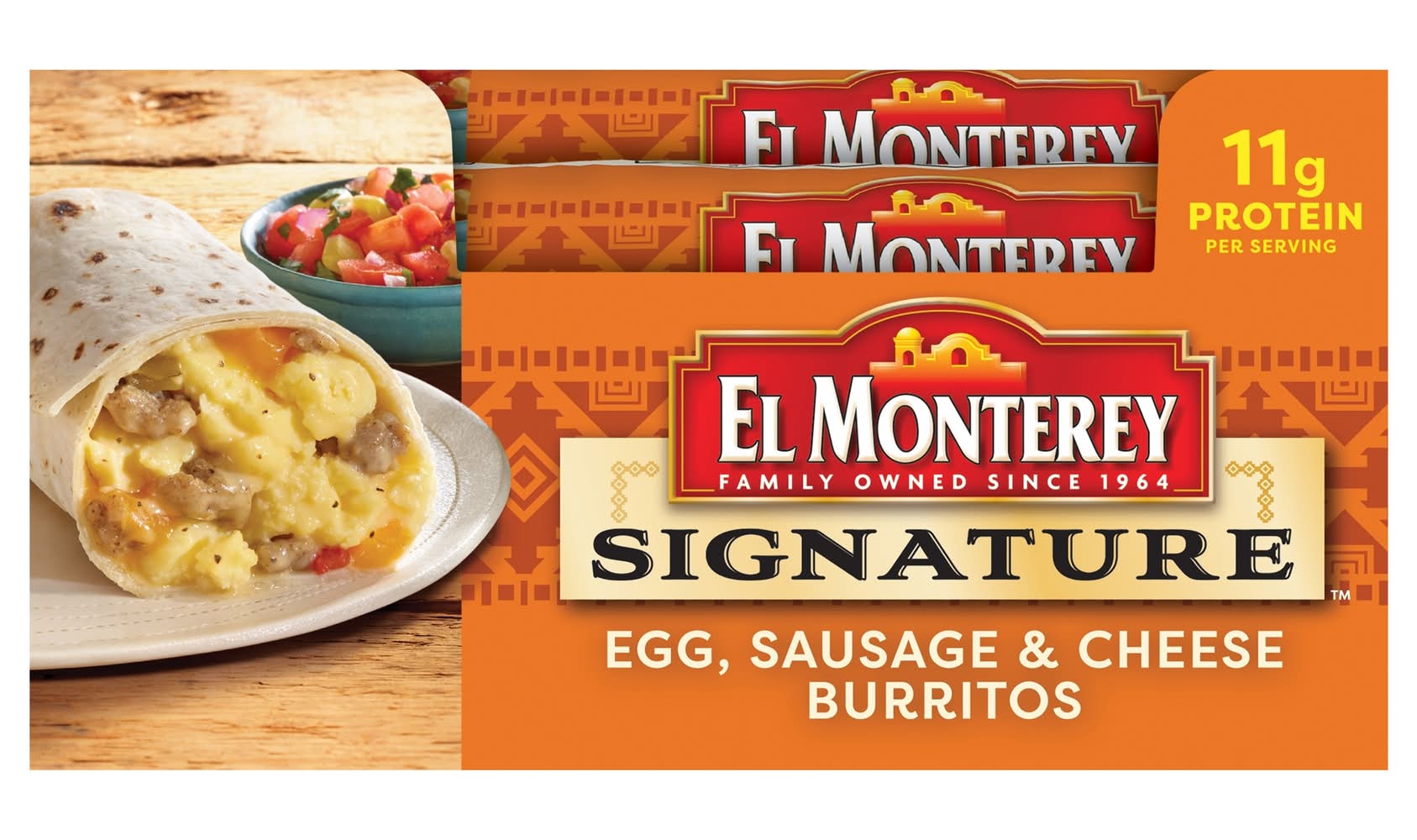 El Monterey Signature Egg Sausage & Cheese Burrito (4.5 oz)