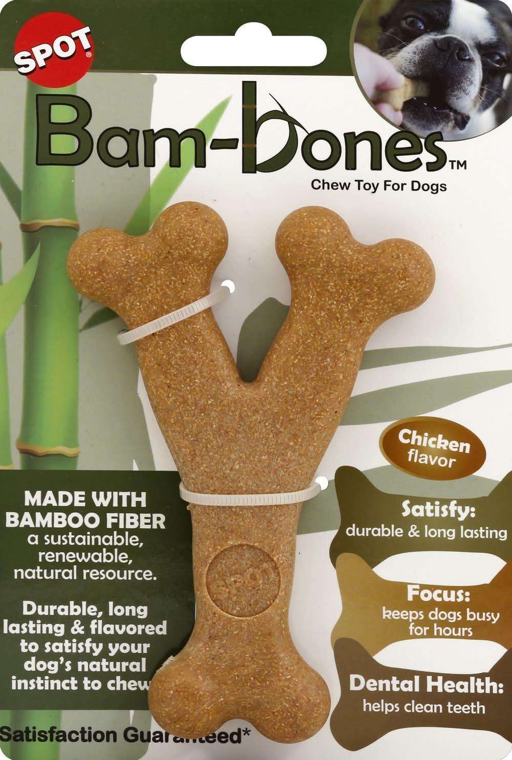 Spot Bam-Bones Chew Dog Toy, Chicken, 5.75" (3.2 oz)