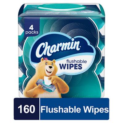 Charmin Flushable Wipes 4X40Ct