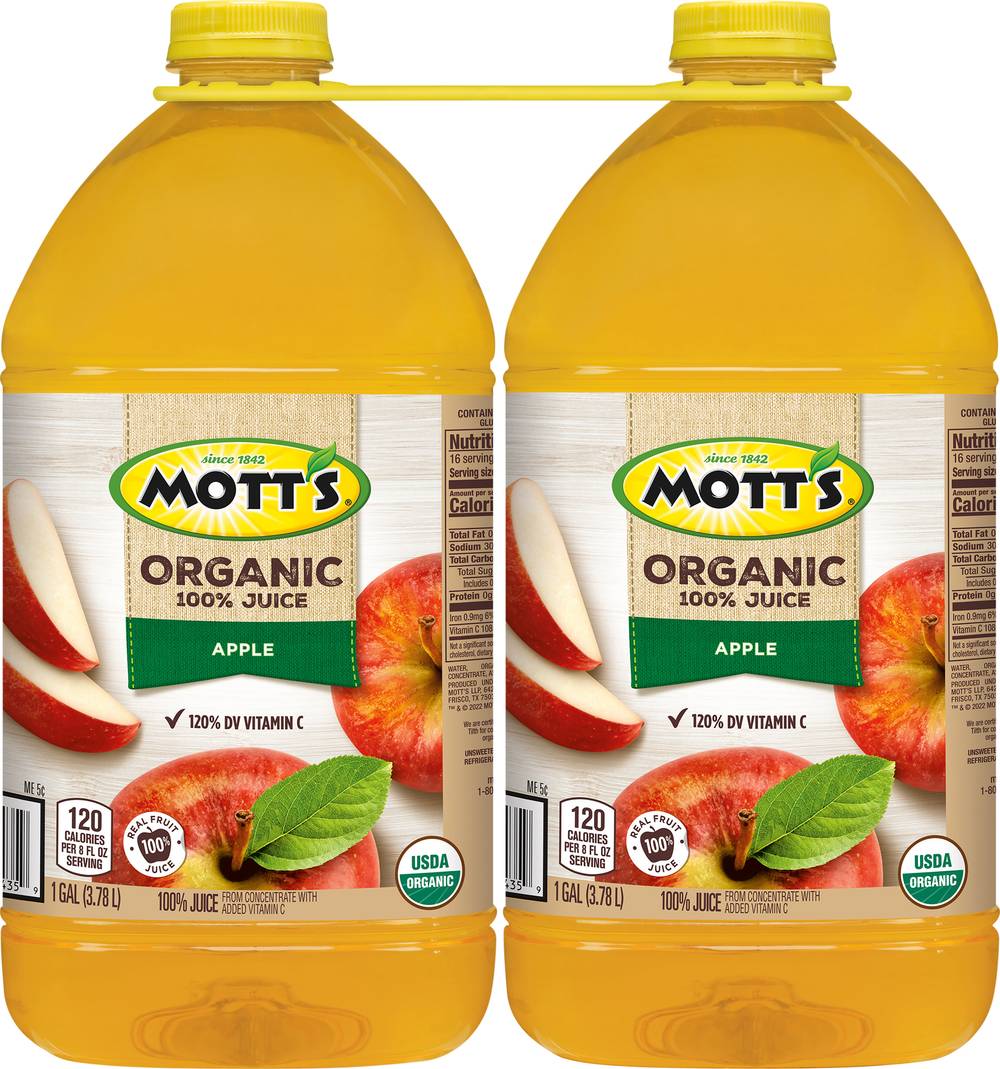 Mott's 100% Organic Apple Juice (2 pack, 1 gal)