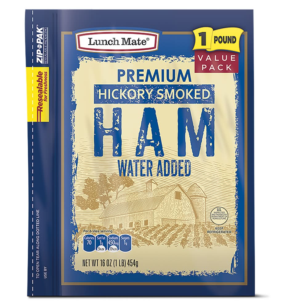 Lunch Mate Premium Ham Value pack, Hickory Smoked (16 oz)