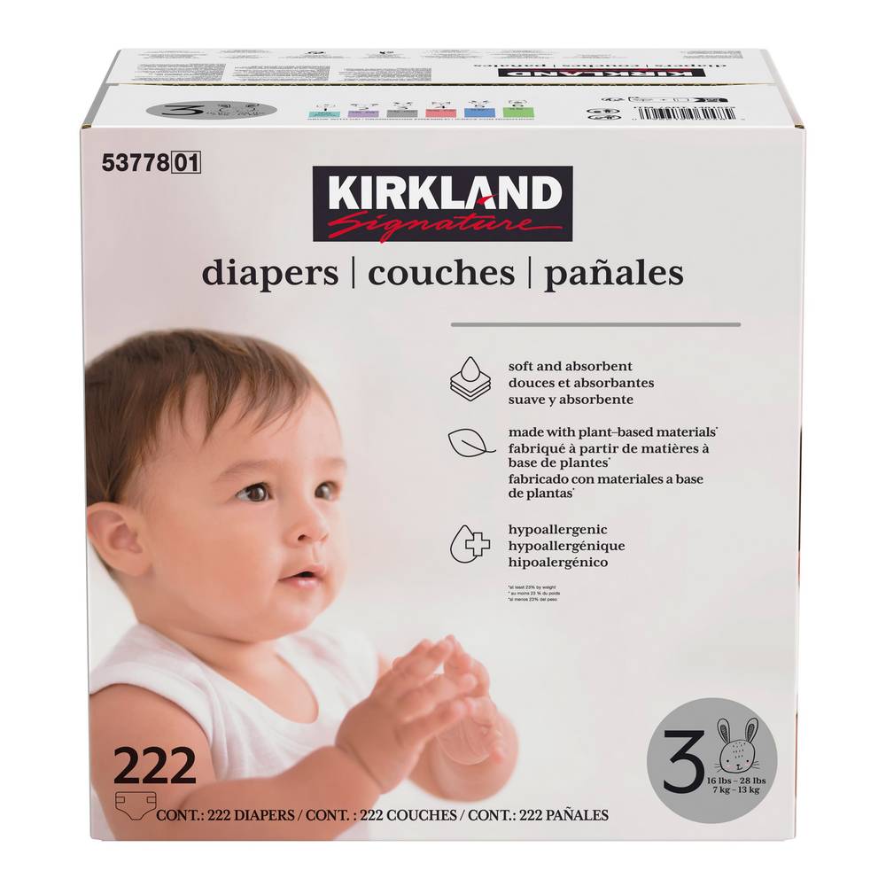 Kirkland Signature Diapers, Size 3