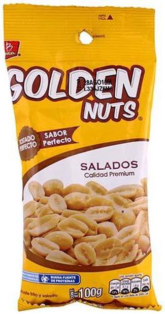 Barcel cacahuates golden nuts salados (bolsa 100 g)