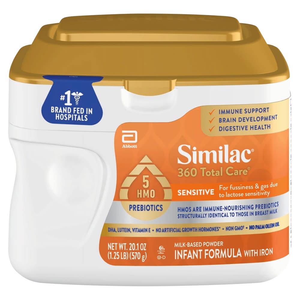 Similac 360 Total Care Milk Based Powder Infant Formula With Iron (20.1 oz)