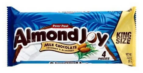 Almond Joy Candy Bar, King (3.22 oz, 4 ct)