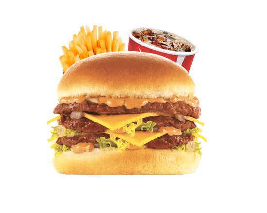 Menu triple cheeseburger