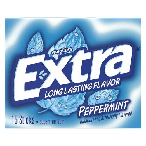 Extra Peppermint Sugar Free Chewing Gum, 15-Stick