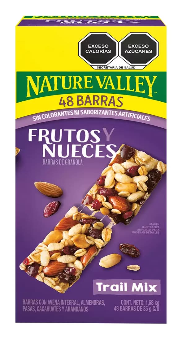 Nature Valley · Trail mix barras de granola con frutos y nueces (48 un)