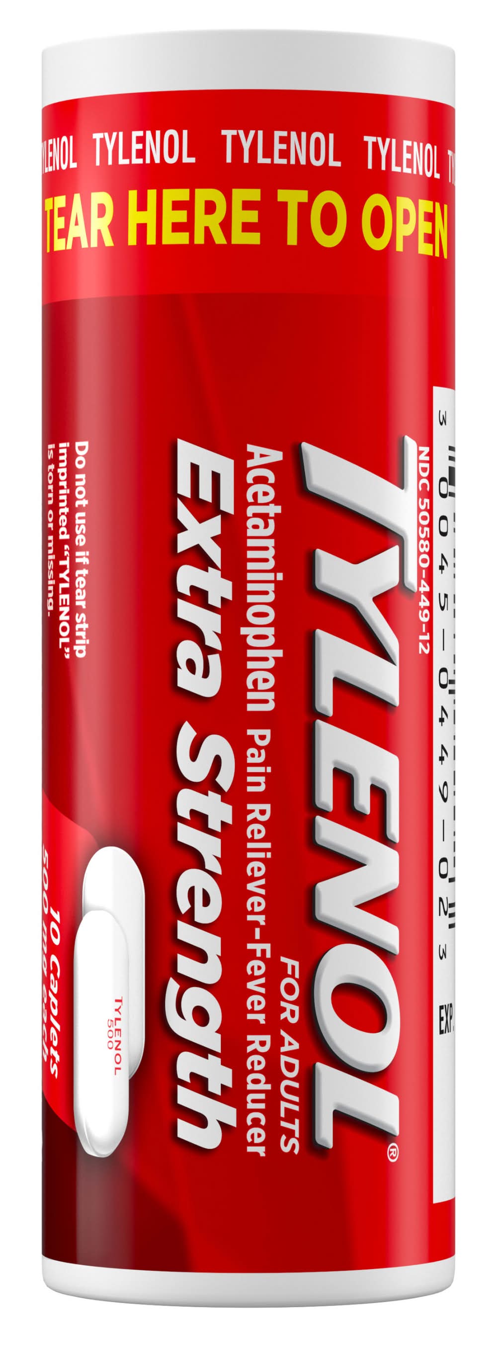Tylenol Extra Strength Acetaminophen Pain Reliever Fever Reducer (1.6 oz)