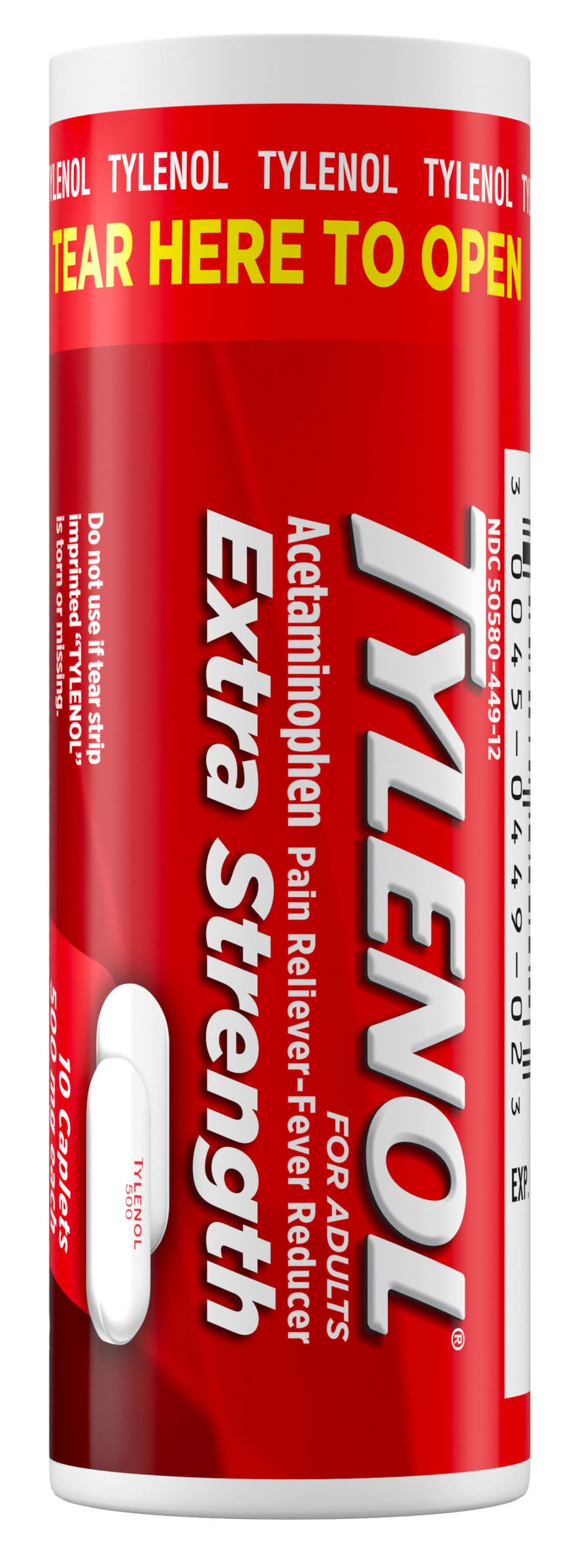 Tylenol Extra Strength Acetaminophen Pain Reliever Fever Reducer (1.6 oz)