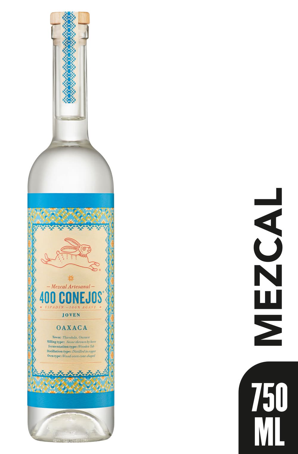 400 Conejos Joven Oaxaca Artesanal Mezcal Wine - Delivery in Under