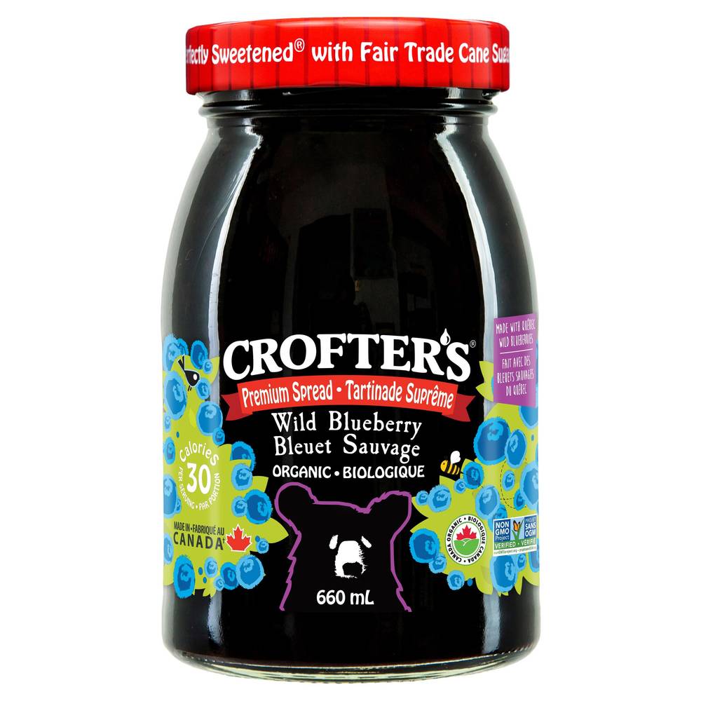 Crofters Organic Wild Blueberry Premium Spread, 660 Ml