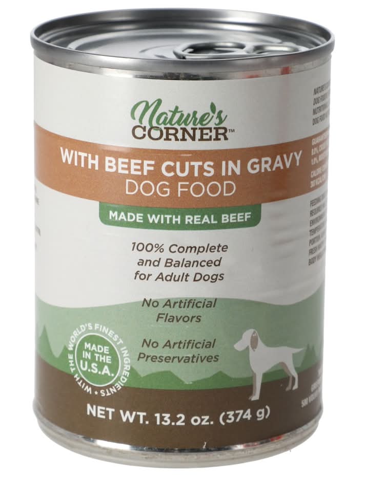 Nature's Corner Beef Cuts in Gravy Dog Food, Adult (13.2 oz)