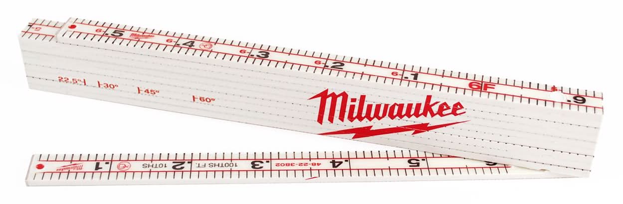 Milwaukee 78 In. L X 1-3/8 In. W Plastic Engineer Folding Rule Sae