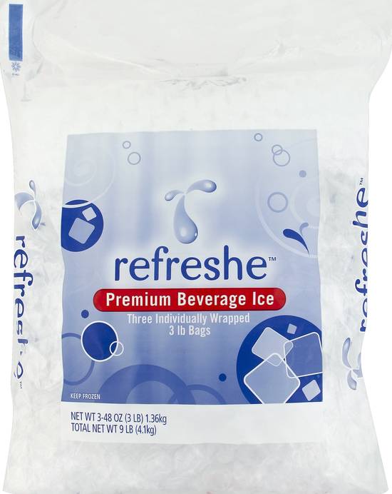 Refreshe Premium Beverage Ice Cube Bag (9 lbs)