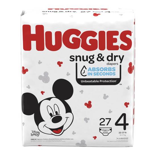 Huggies Snug & Dry Diapers Size 4 (27 ct)