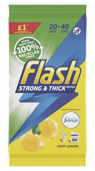 Flash Wipe N Go Lemon Pmâ£1 10 * 40 Pack