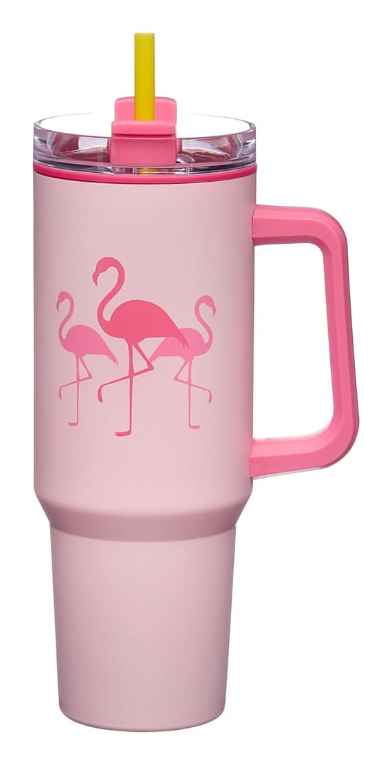 Summer Fun Stainless Steel Tumbler With Straw 40 fl oz