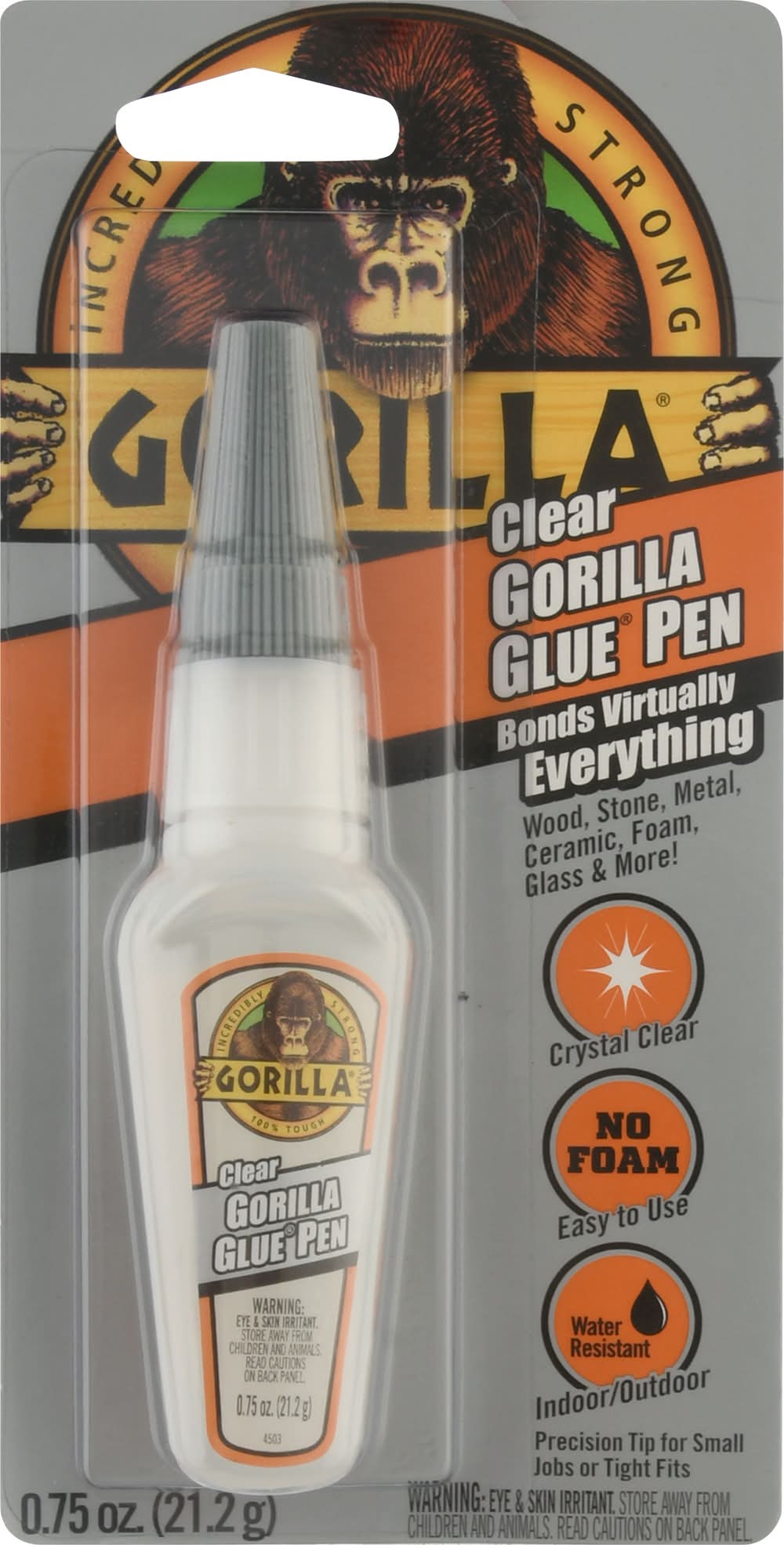 Gorilla Extra Strength Glue Pen, Clear (0.75 oz)