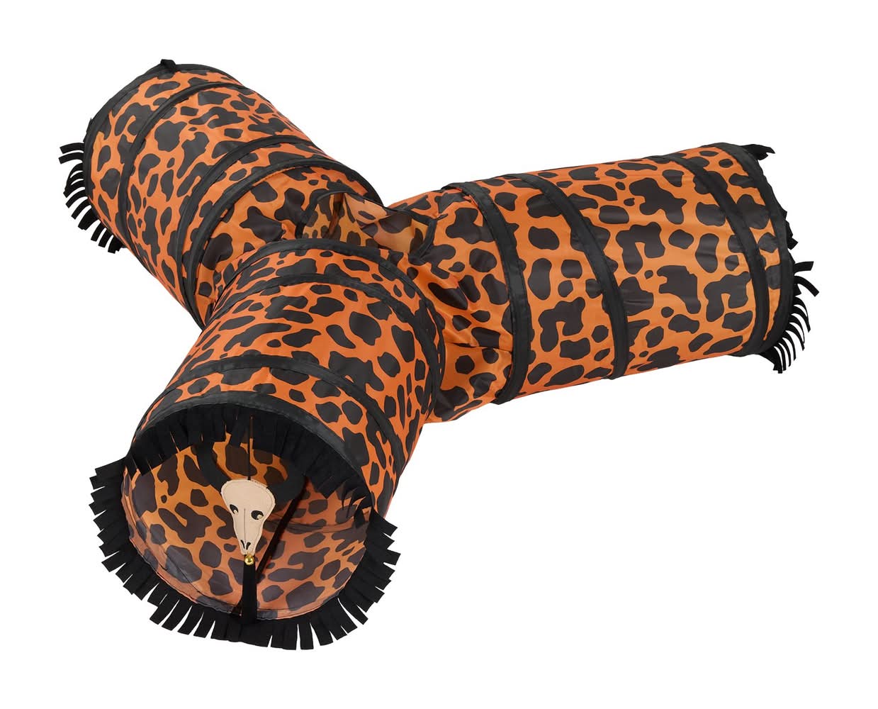 Thrills & Chills™ Halloween Pop-Up Tri Tunnel Cat Toy (Color: Orange)