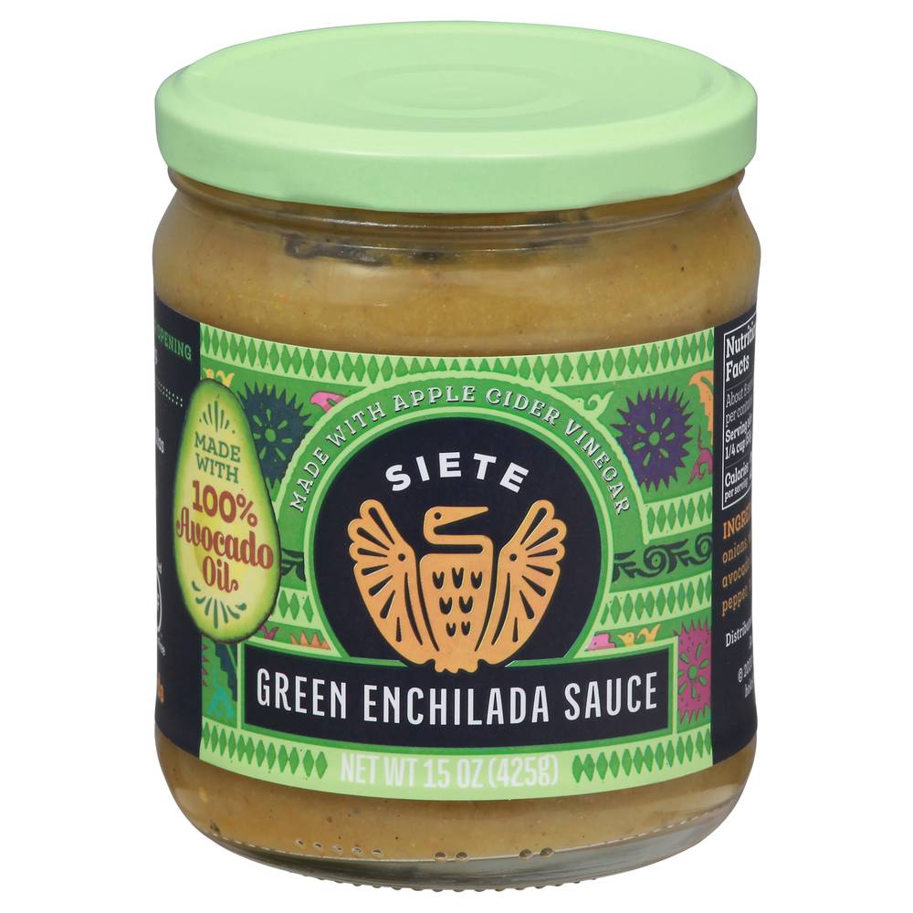 Siete Foods Apple Cider Vinegar Green Enchilada Sauce (15 oz)